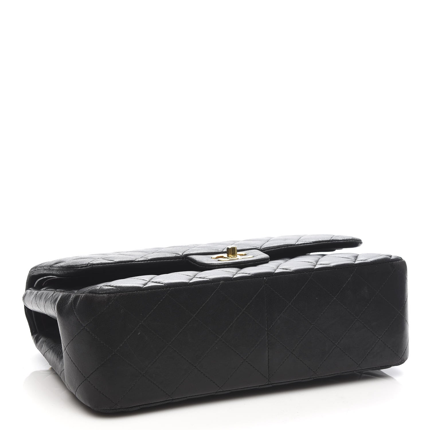 Chanel Lambskin Quilted Jumbo Double Flap Black 4 of 14