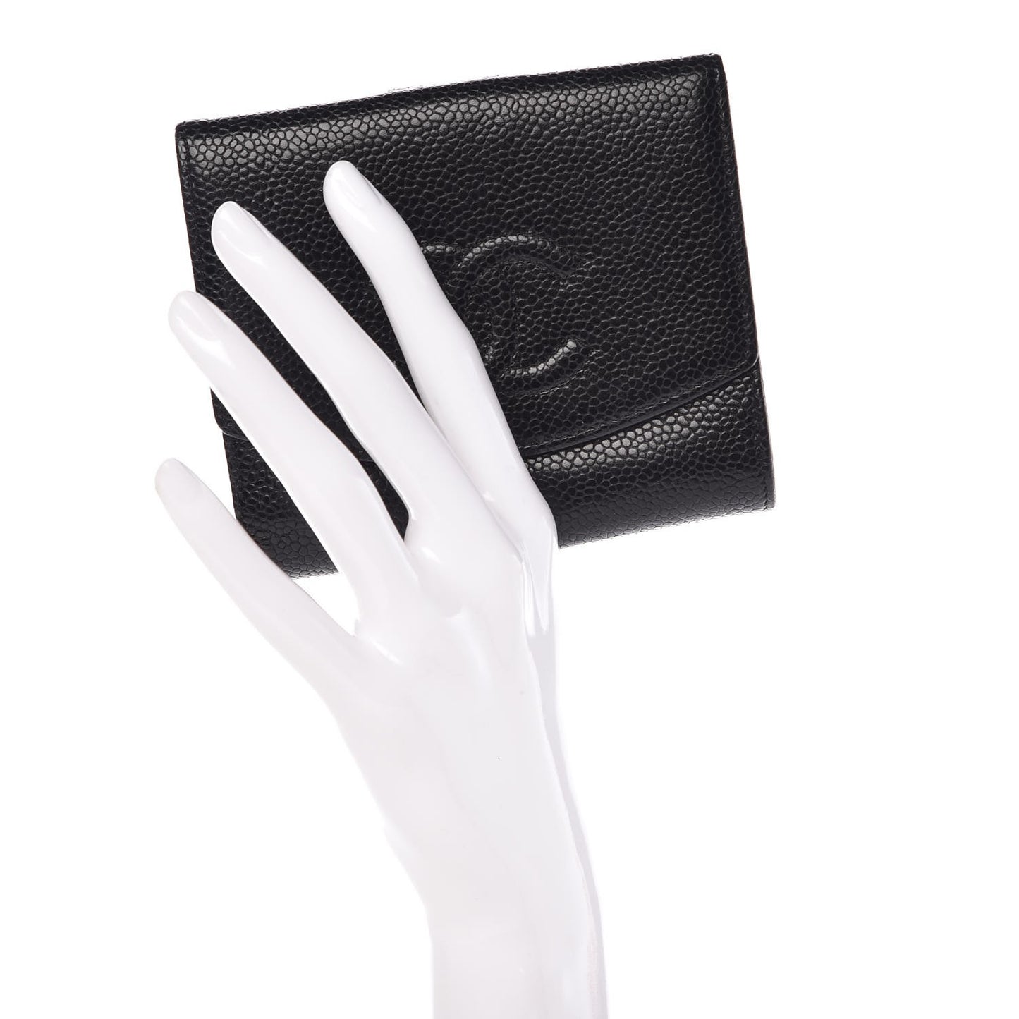 Caviar Timeless CC Compact French Wallet Black