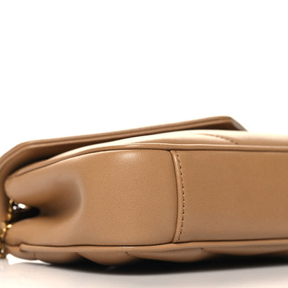 Saint Laurent Lambskin Chevron Quilted Mini Loulou Natural Tan 9 of 11