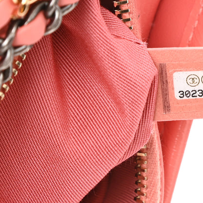 Chanel Aged Calfskin Quilted Small Gabrielle Hobo Coral 8 of 12