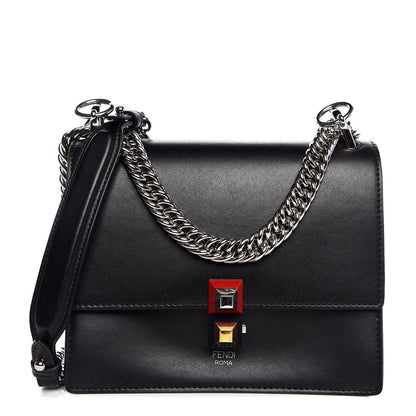 Fendi Vitello Liberty Studded Small Kan I Shoulder Bag Black Multicolor 1 of 7