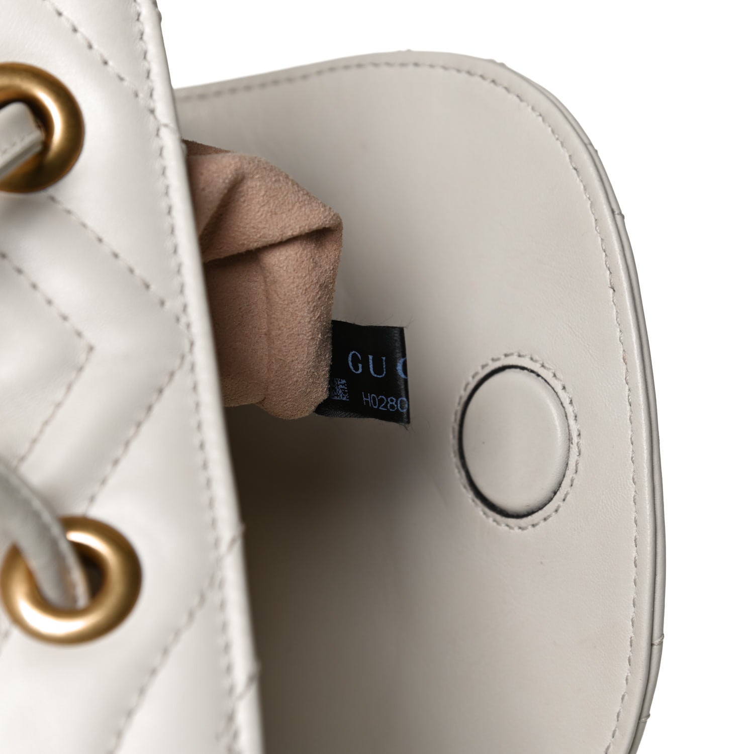 Gucci Calfskin Matelasse GG Marmont Flap Backpack White 8 of 13