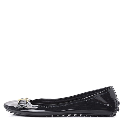 Louis Vuitton Patent Calfskin Oxford Ballerina Flats 40 Black 1 of 8