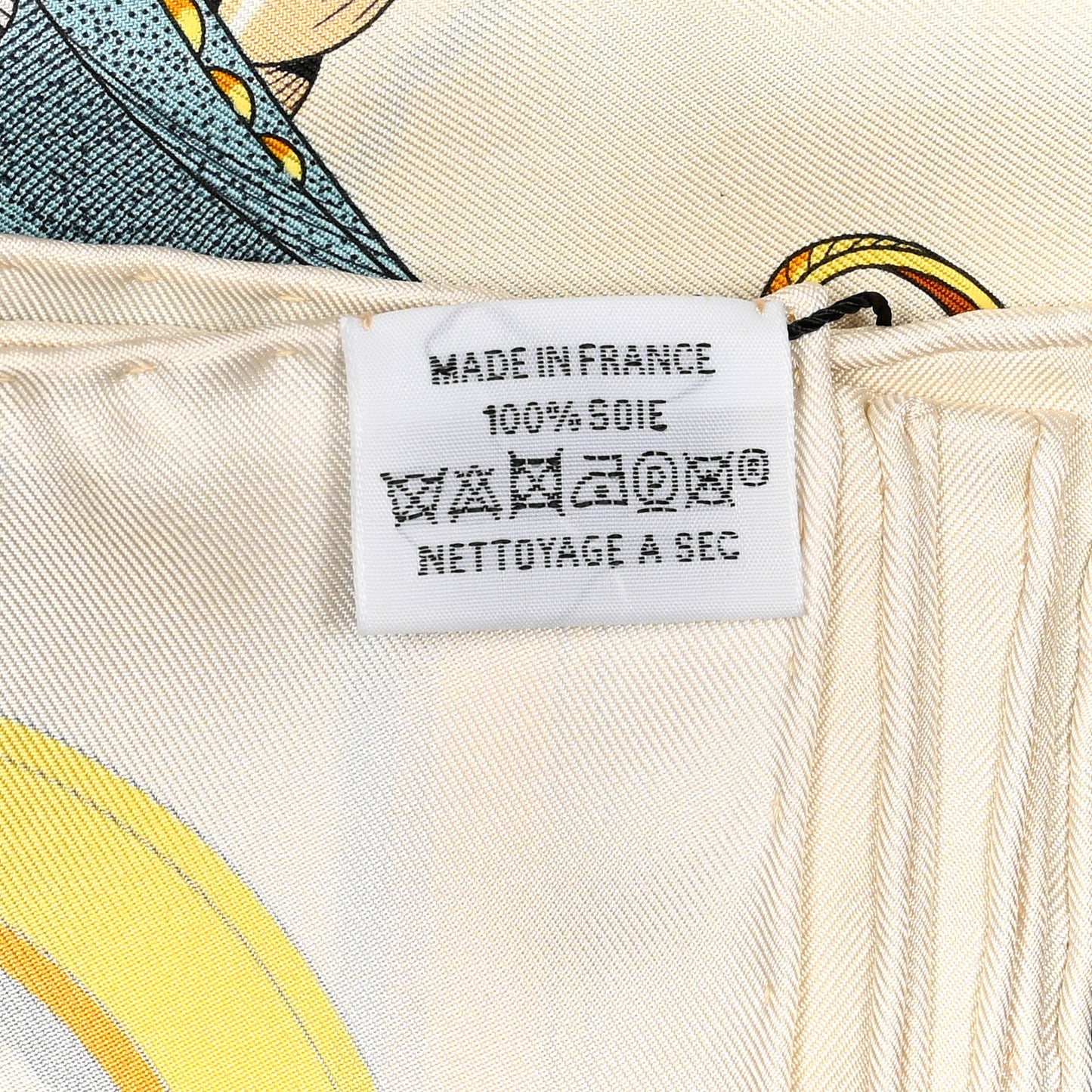 Silk Grand Apparat Scarf 90 Creme Gold Multicolor