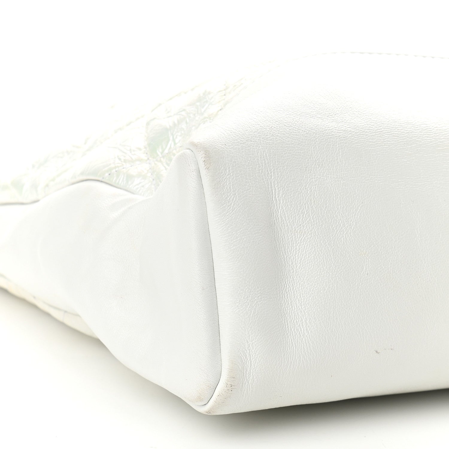 Chanel Crumpled Calfskin Quilted Large 31 Shopping Bag White 8 of 12
