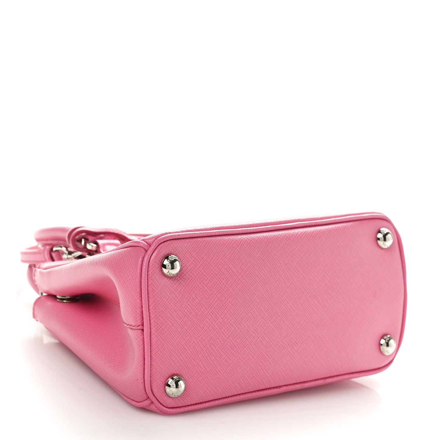 Saffiano Lux Micro Galleria Double Zip Tote Begonia