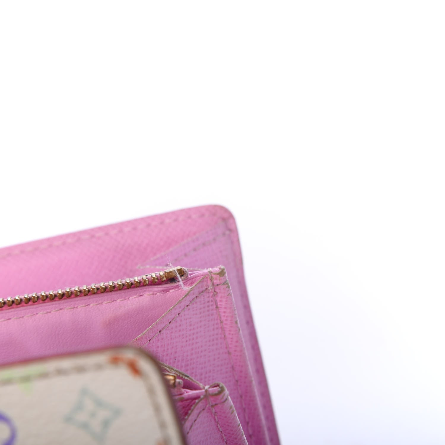 Louis Vuitton Monogram Multicolor Sarah Wallet White Litchi 9 of 10