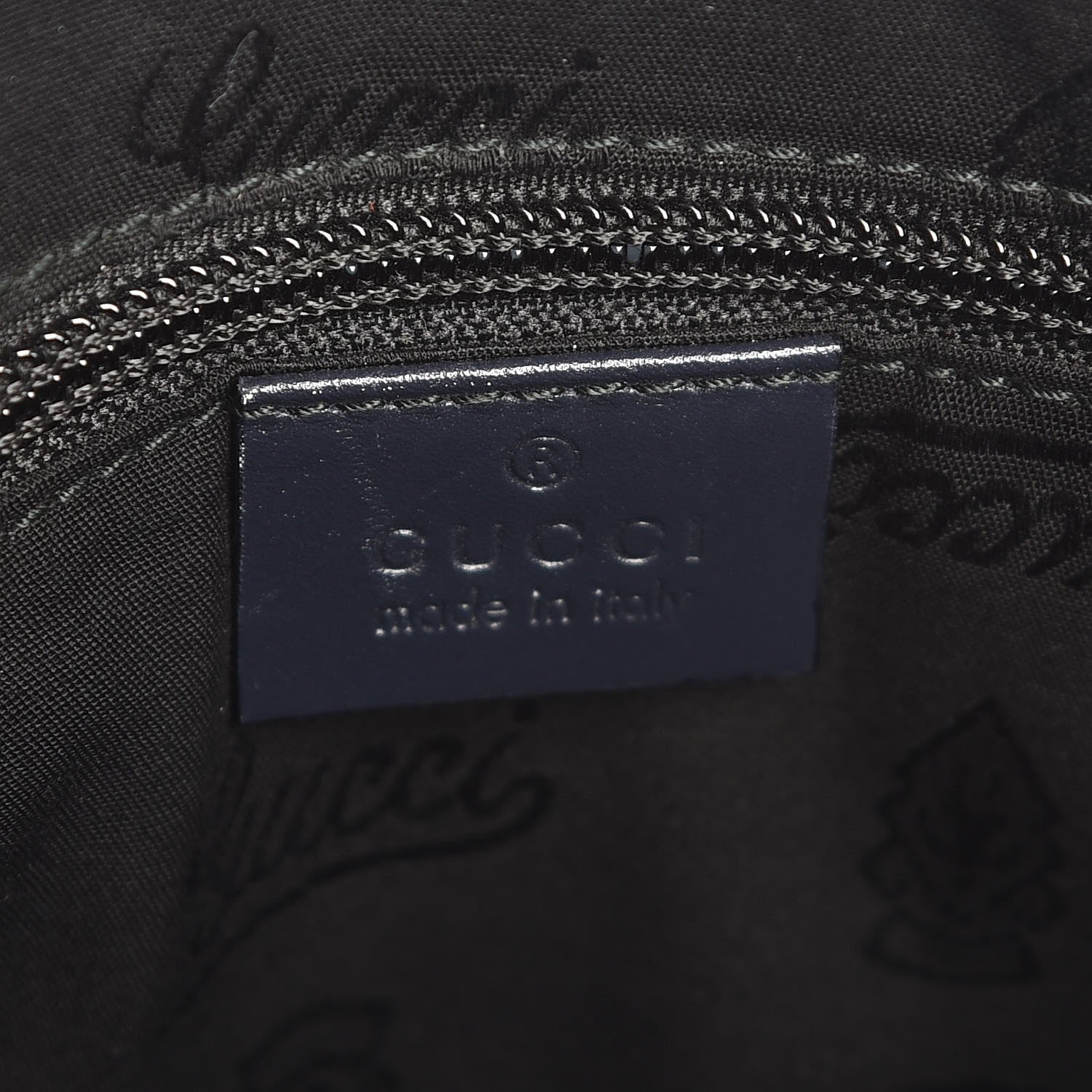 Gucci Imprime Monogram Medium Flat Messenger Bag Navy 6 of 7