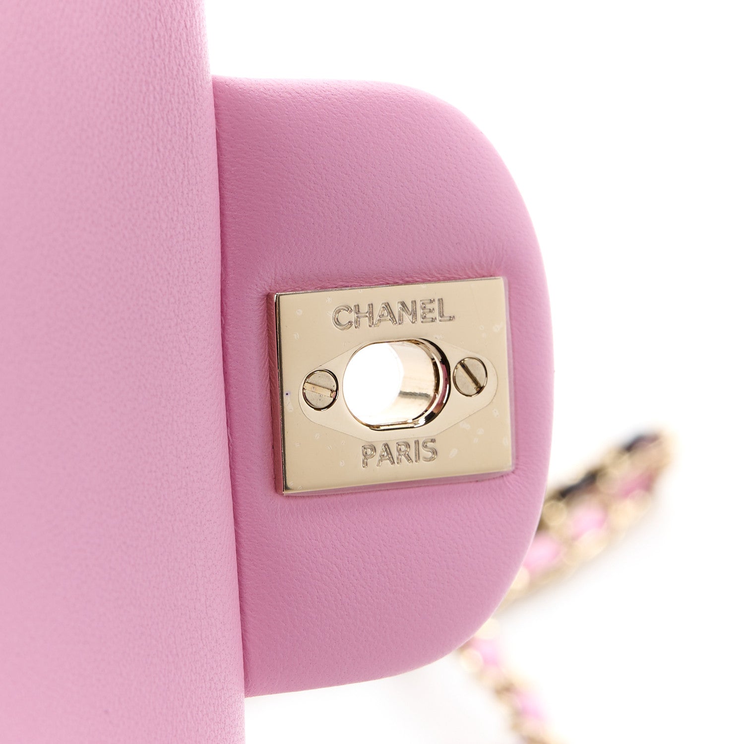Chanel Lambskin Quilted Bi-Color Mini Top Handle Rectangular Flap Black Lilac 7 of 14