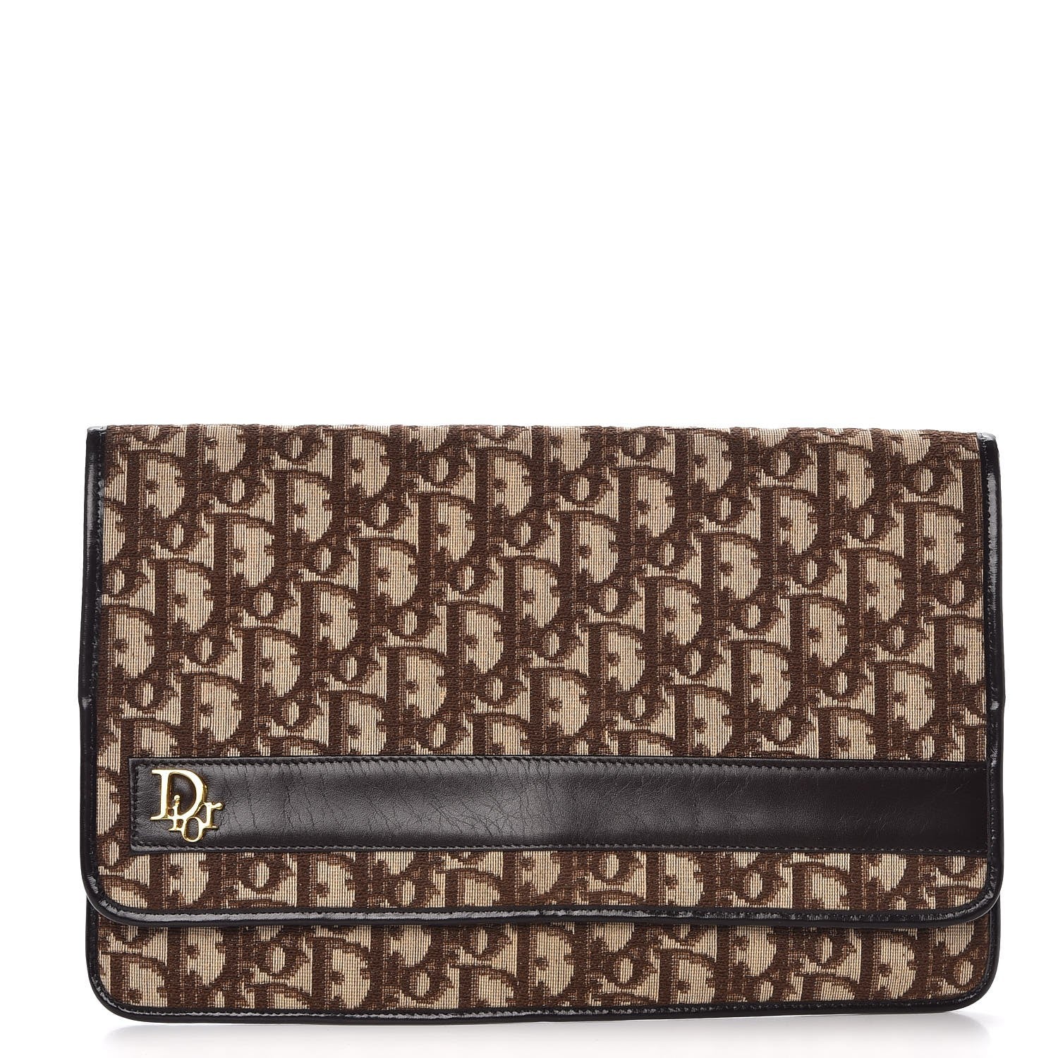 Christian Dior Monogram Clutch Brown 1 of 11