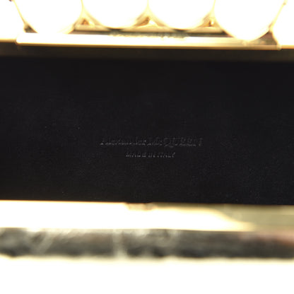 Alexander McQueen Nappa Spider Knuckle Box Clutch Gold 6 of 10