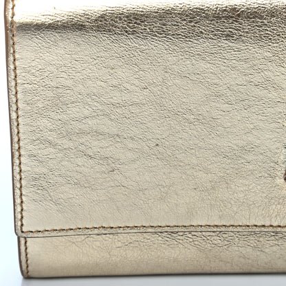 Saint Laurent Metallic Textured Calfskin Monogram Small Belle De Jour Clutch Gold 7 of 7
