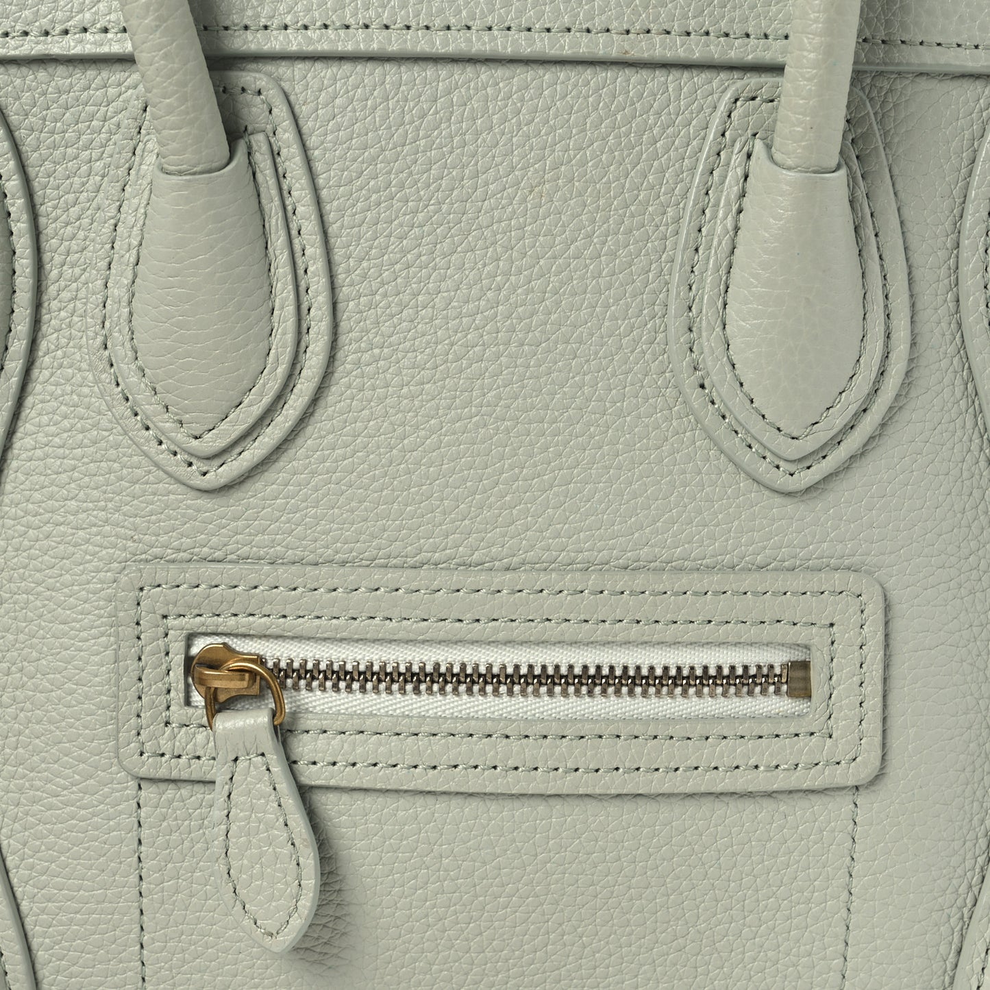 Drummed Calfskin Nano Luggage Vert D'eau