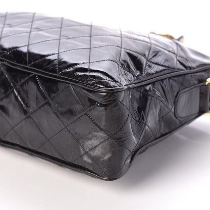 Chanel Patent Quilted Camera Case Bag Black 10 of 13