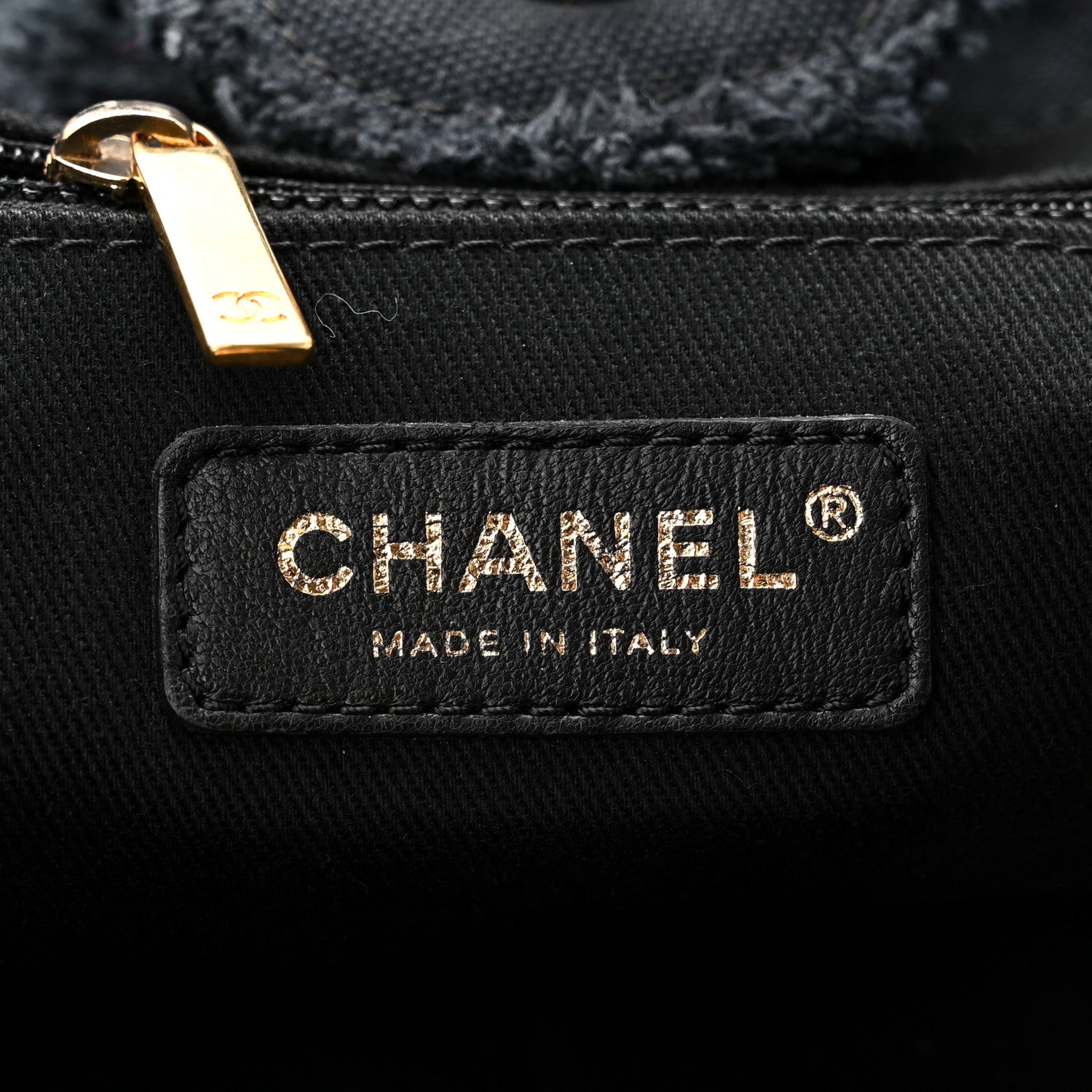 Chanel Canvas Chevron Cuba Patchwork Shopper Tote Black 6 of 10