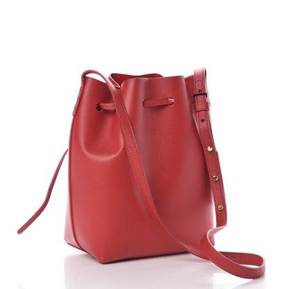 Mansur Gavriel Calfskin Mini Bucket Bag Flamma 3 of 14