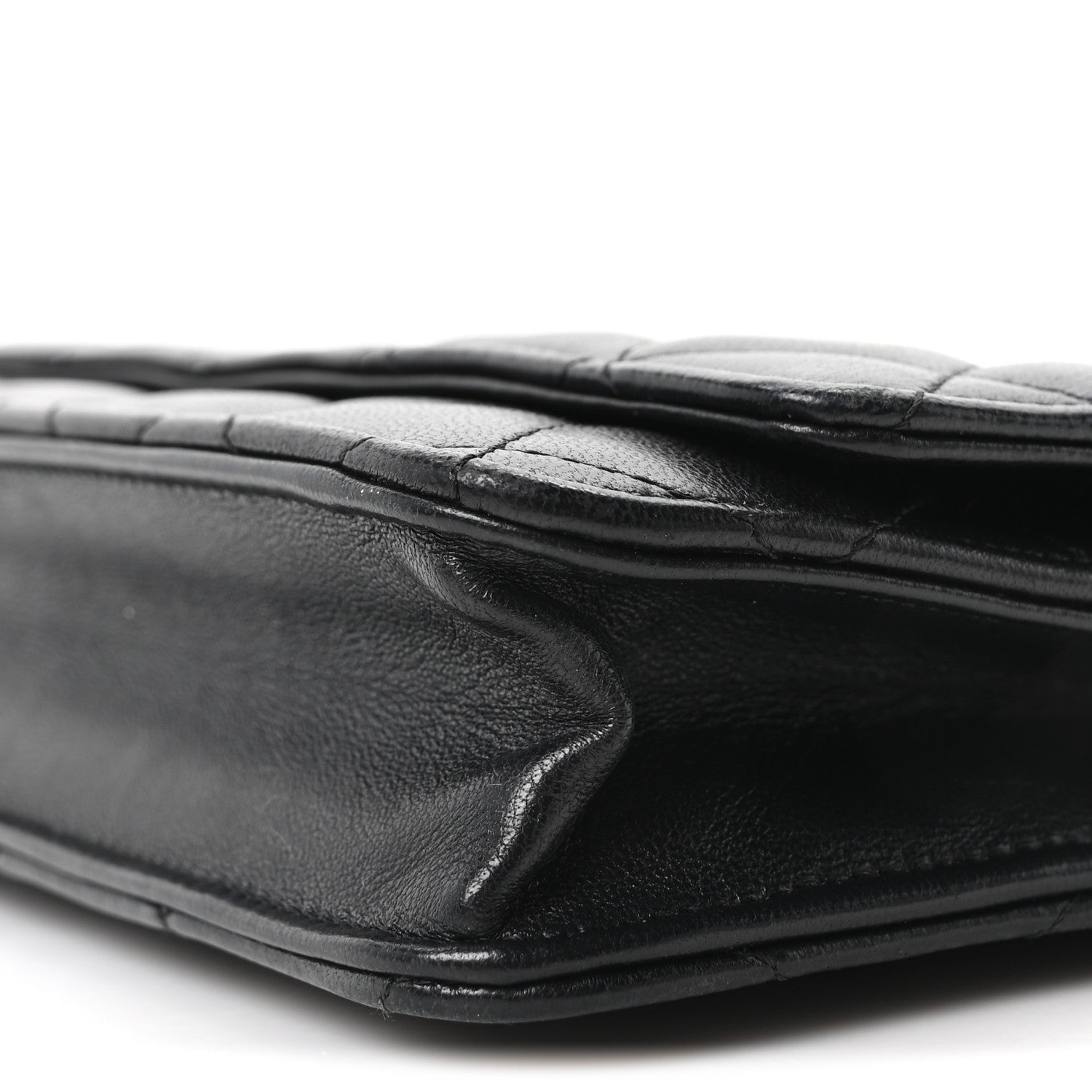 Chanel Lambskin Quilted Wallet On Chain WOC Black 10 of 11