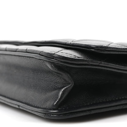 Chanel Lambskin Quilted Wallet On Chain WOC Black 10 of 11