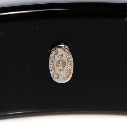 Chanel Resin Crystal CC Bangle Black 4 of 4