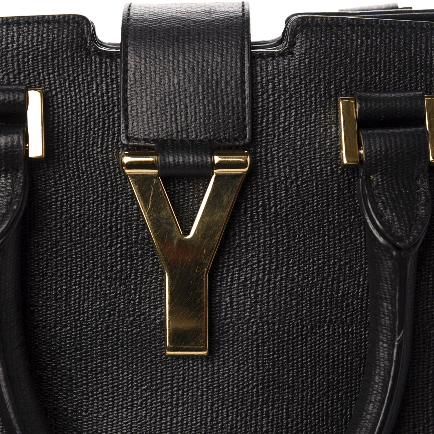 Saint Laurent Textured Calfskin Small Classic Y Cabas Black 15 of 16