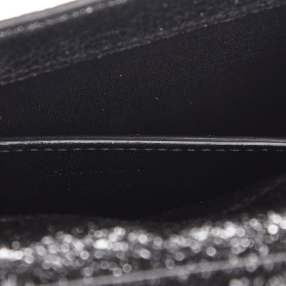 Saint Laurent Metallic Crackled Calfskin Shoulder Bag Black 7 of 7