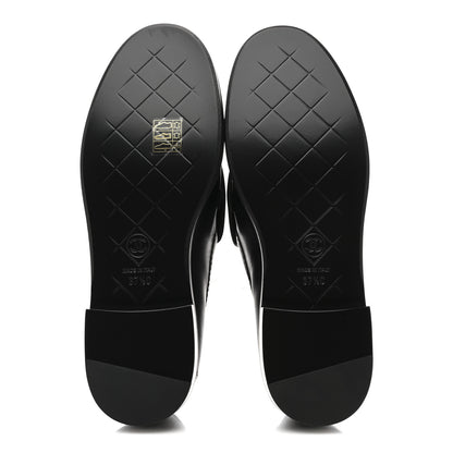 Chanel Lambskin Quilted CC Turnlock Loafers 37.5 Black 6 of 10
