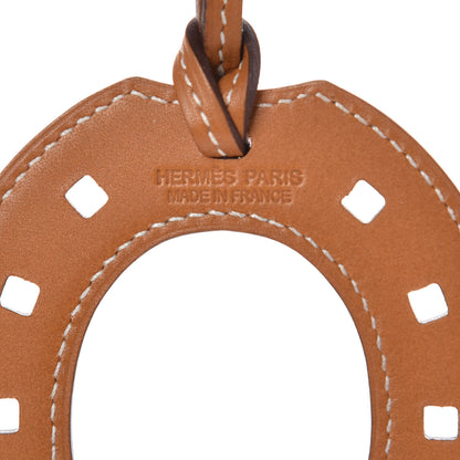 Hermes Barenia Paddock Horseshoe Bag Charm Fauve 3 of 4