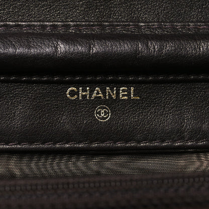 Chanel Suede Timeless CC Wallet on Chain WOC Brown 6 of 12