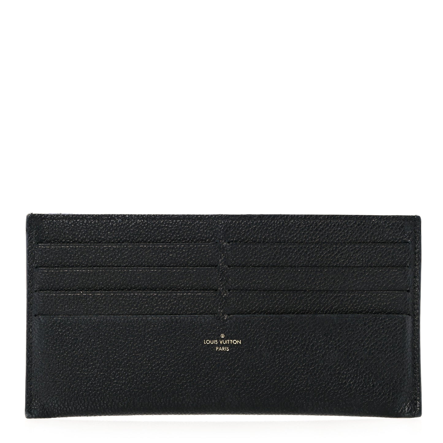 Calfskin Felicie Chain Wallet Card Holder Insert Black