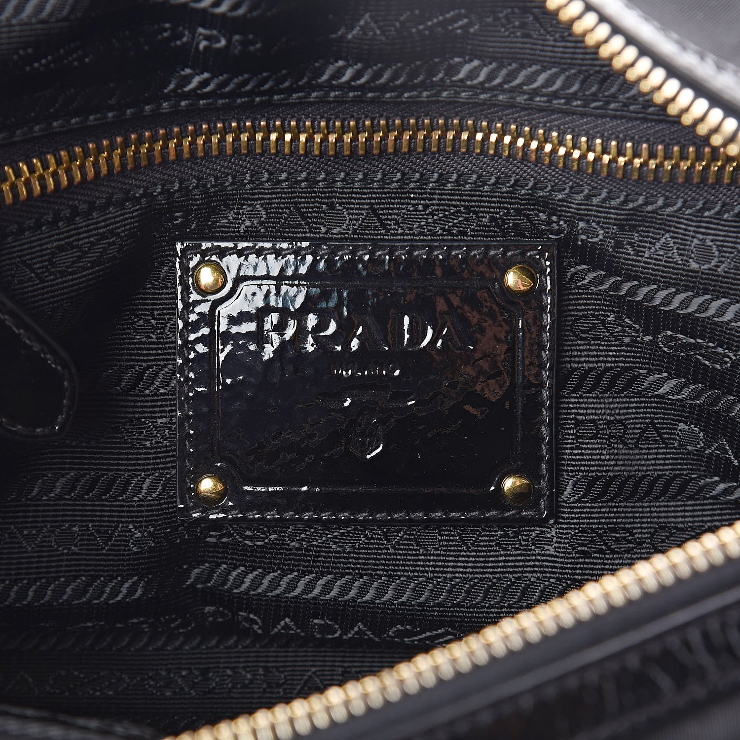 Prada Tessuto Nylon Vernice Bauletto Black 6 of 8