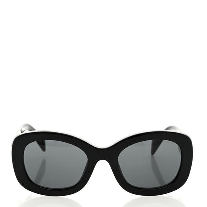 Prada Acetate Oval Sunglasses SPR A13 Black 2 of 7