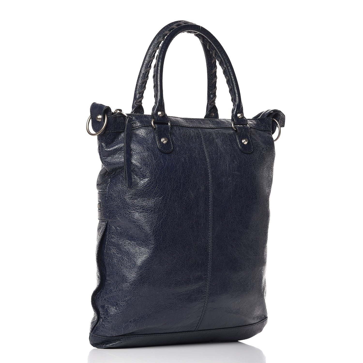 Balenciaga Agneau Classic Hardware Square Tote Bleu Nuit Dark Sea 3 of 9