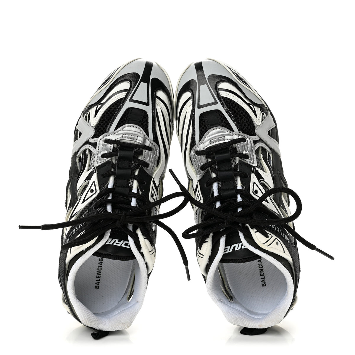 Balenciaga Mesh Rubber Womens Drive Sneakers 37 Light Grey Black 2 of 9