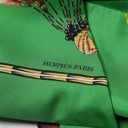 Hermes Silk Brazil Maxi Twilly Vert Vif Brun Absinthe 4 of 5