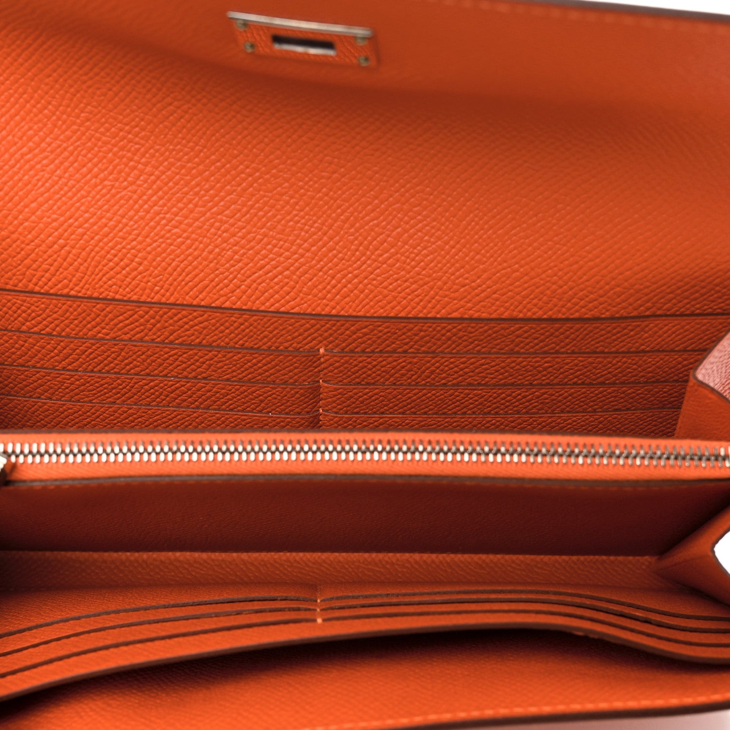 Hermes Epsom Kelly Longue Wallet Orange 5 of 8