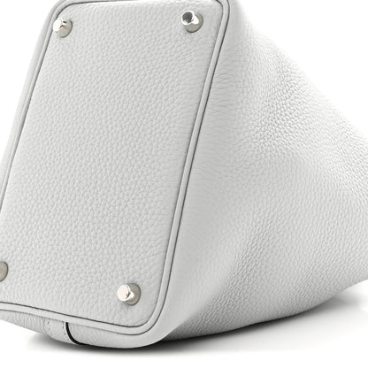 Hermes Taurillon Clemence Picotin Lock 18 PM Bleu Glacier 10 of 11