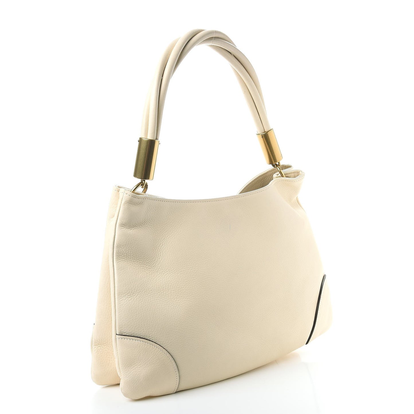 Calfskin Drawstring Hobo White