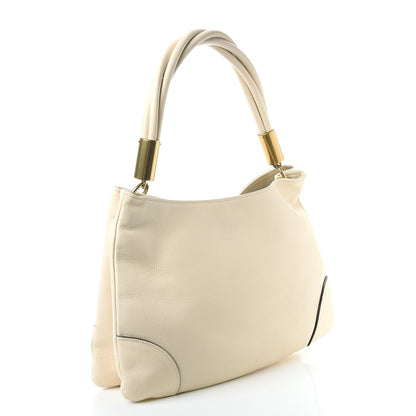 Gucci Calfskin Drawstring Hobo White 3 of 10