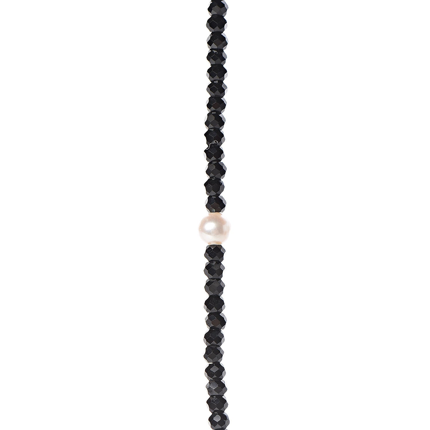 Tiffany Sterling Silver Black Spinel Pearl Ziegfeld Bead Necklace 4 of 6