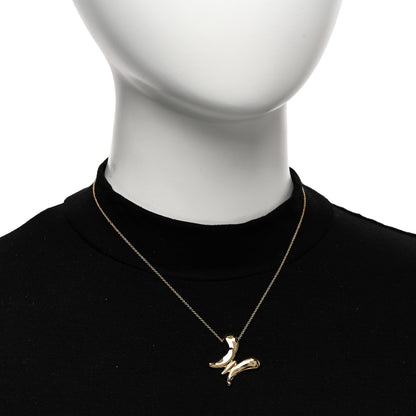 Tiffany 18K Yellow Gold Elsa Peretti Butterfly Pendant Necklace 2 of 4
