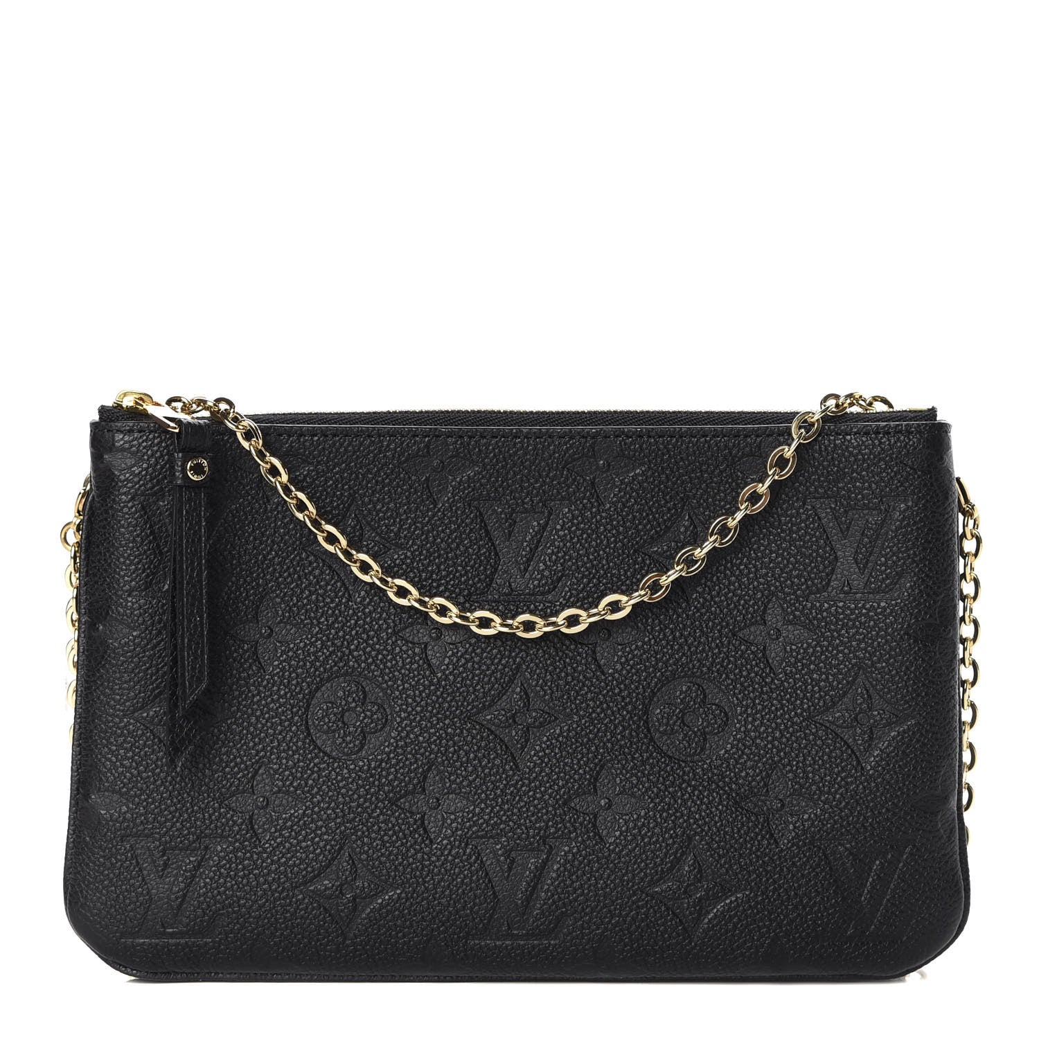 Louis Vuitton Empreinte Double Zip Pochette Black 1 of 9