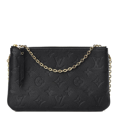 Louis Vuitton Empreinte Double Zip Pochette Black 1 of 9