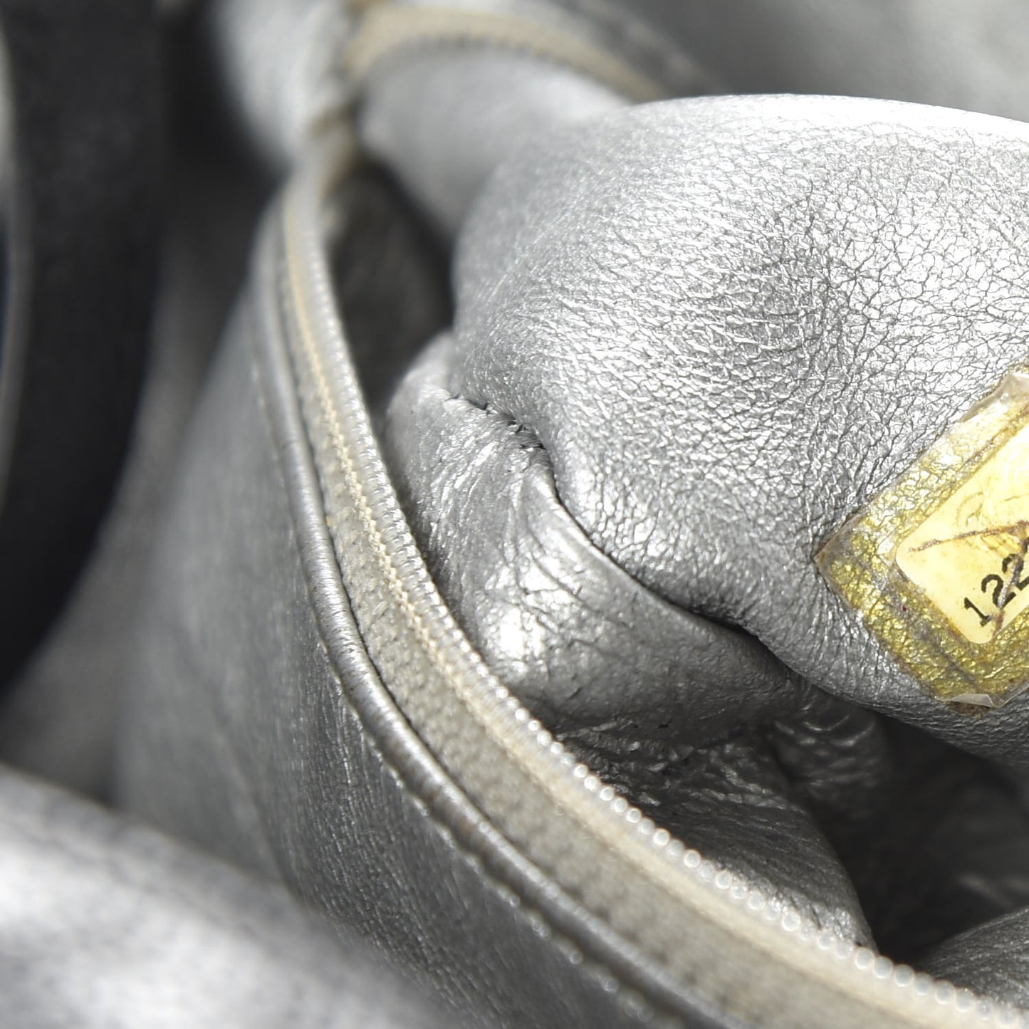 Glazed Caviar East West Modern Chain Tote Black