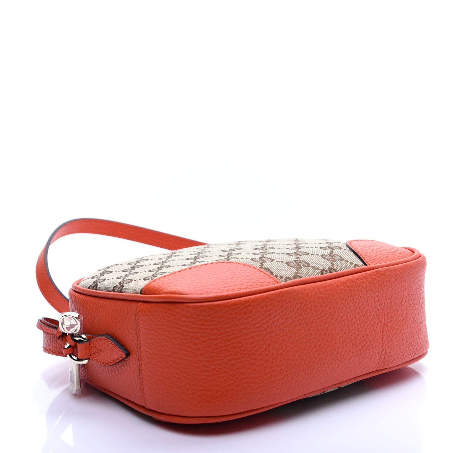 Monogram Dollar Calfskin Mini Bree Messenger Bag Beige Ebony Sun Orange