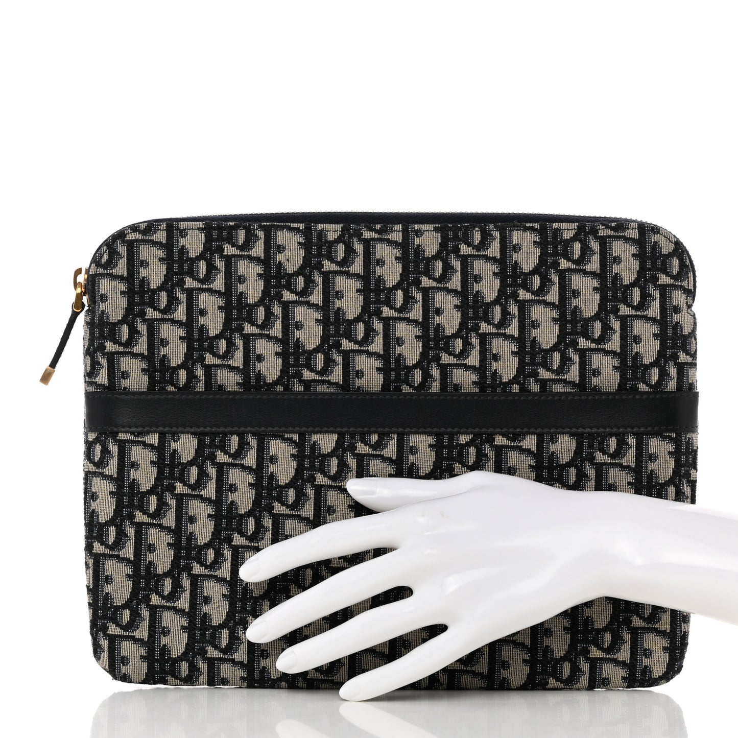 Oblique Pouch Clutch Blue