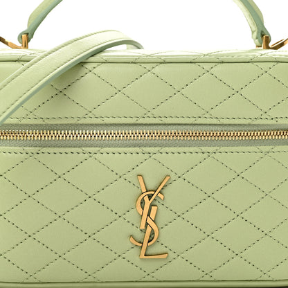 Saint Laurent Lambskin Quilted Gaby Vanity Bag Misty Jade 7 of 12