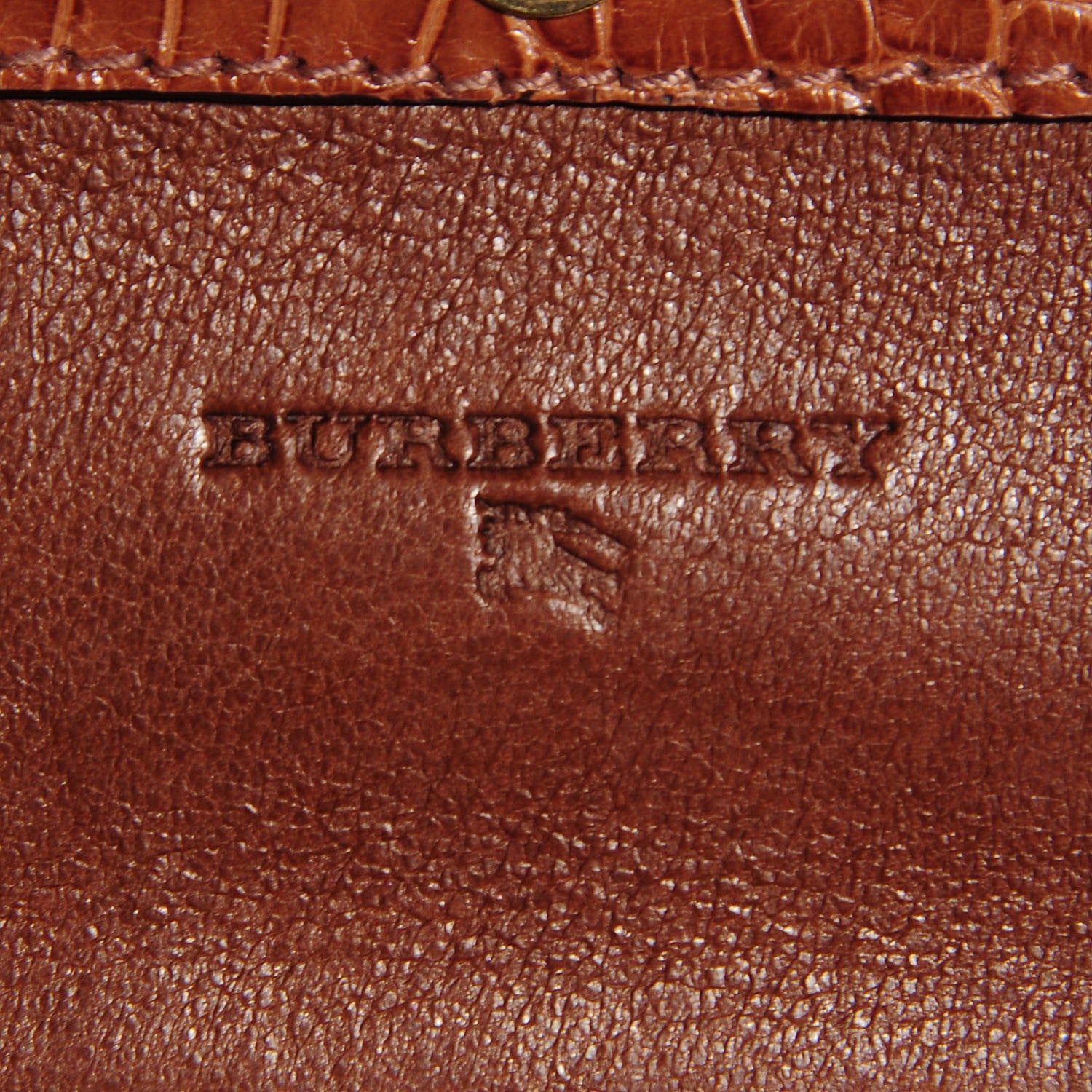 Burberry Alligator Compact Wallet Cognac 6 of 8