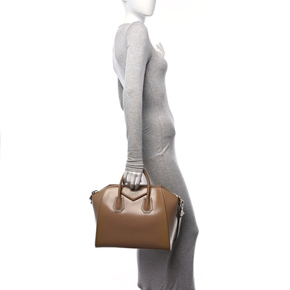 Givenchy Shiny Lord Calfskin Medium Antigona Dark Beige 2 of 10