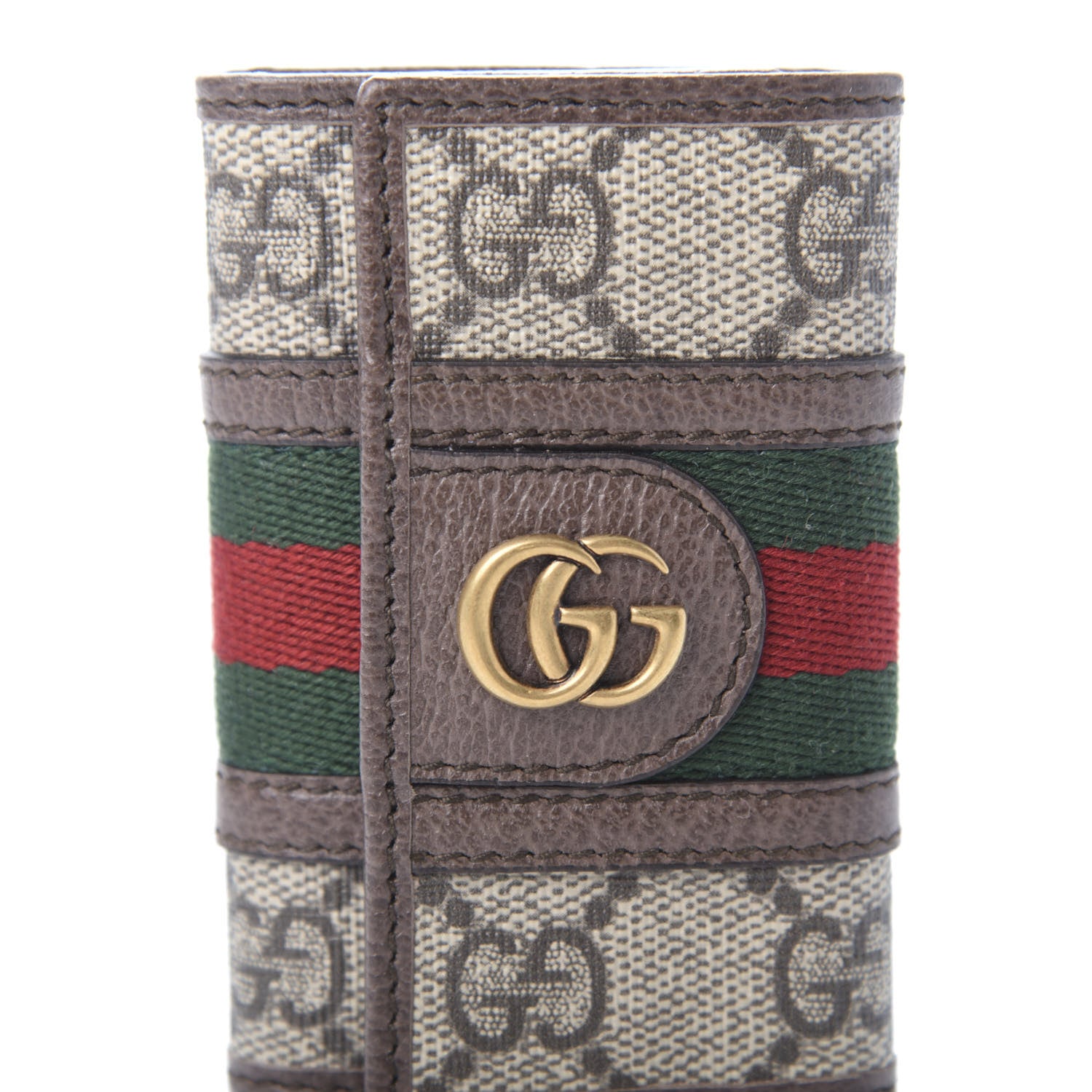 Gucci GG Supreme Monogram Web Ophidia 6 Key Holder Case Beige New Acero 9 of 9
