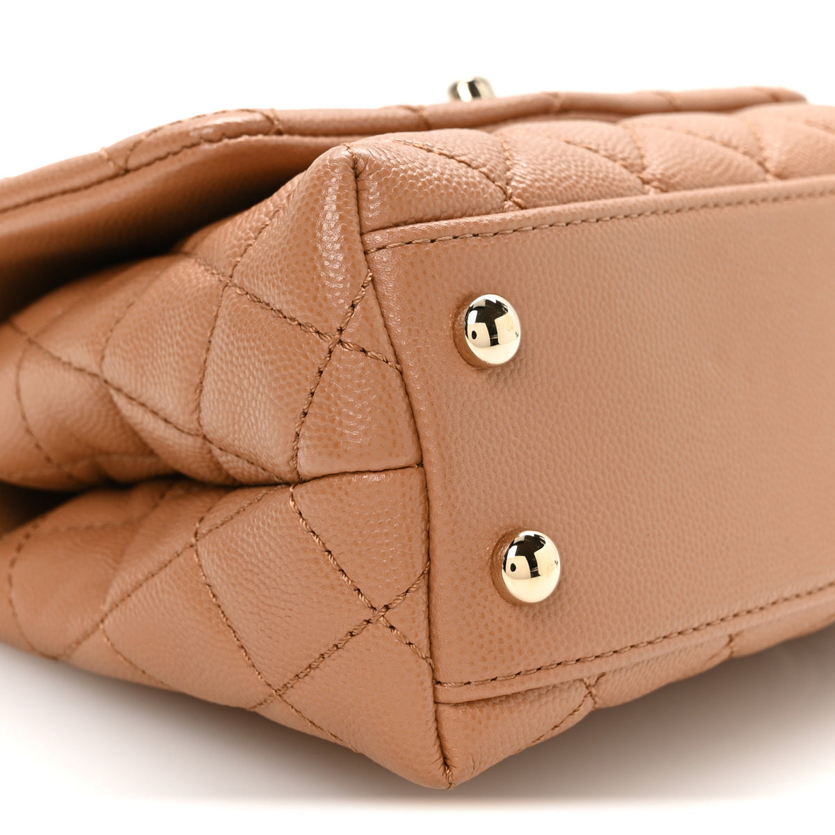 Chanel Caviar Lizard Embossed Quilted Extra Mini Coco Handle Flap Brown 9 of 11